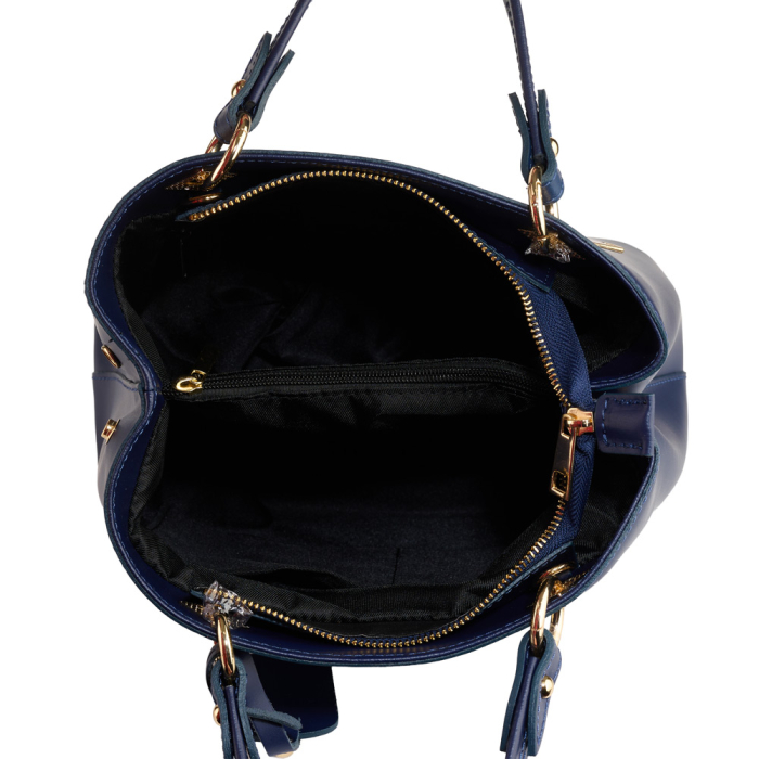 Geantă Eveline, din piele 100% naturală bleumarin 8013 [5]