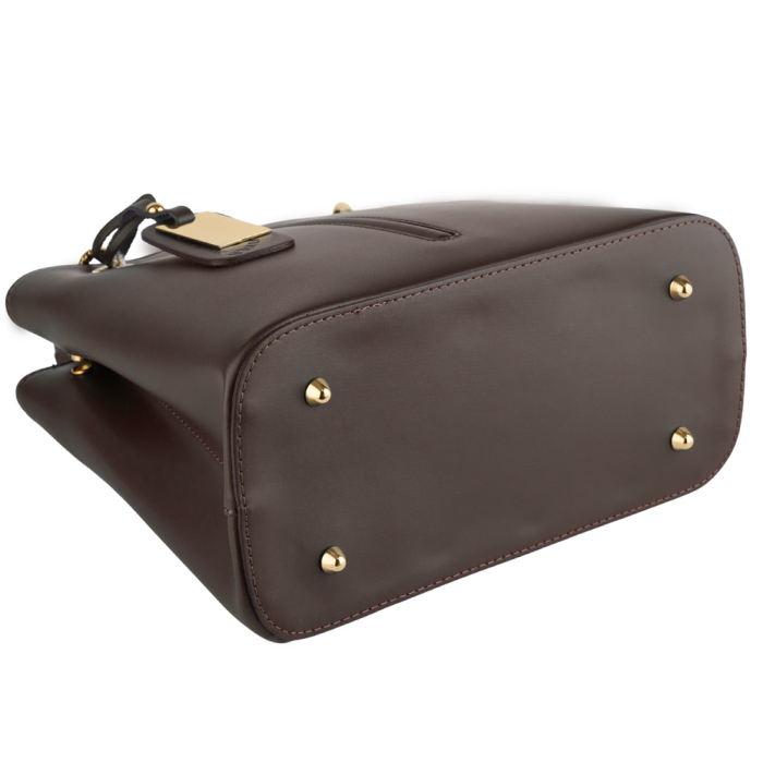 Geantă Eveline, din piele 100% naturală maro ciocolata 8013 [4]