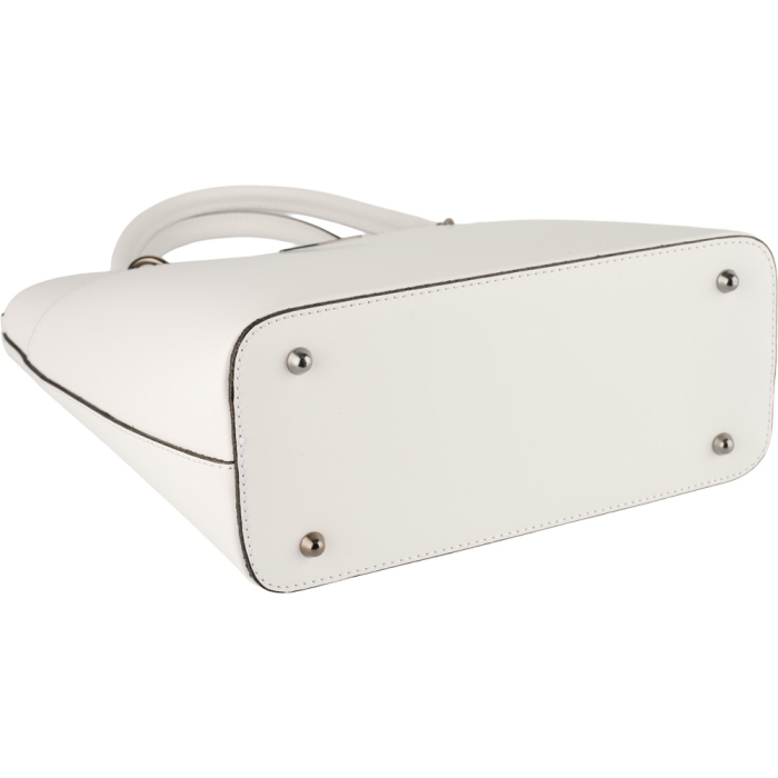 Geantă Federica, din piele 100% naturala alba, 8034 [5]