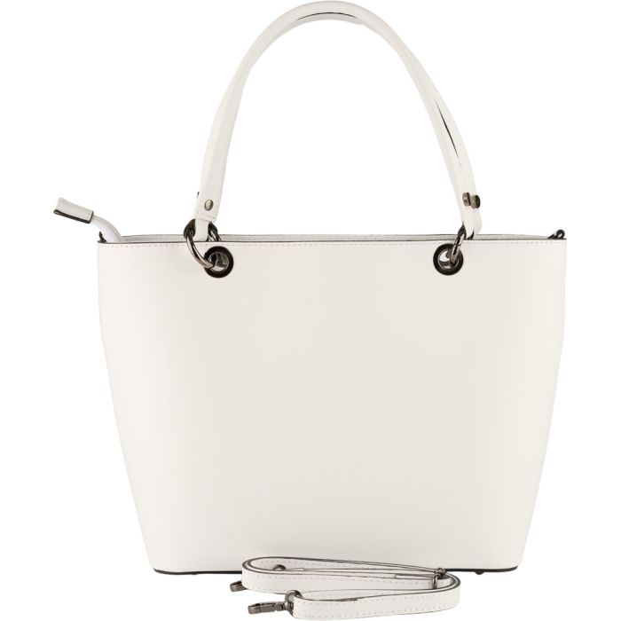 Geantă Federica, din piele 100% naturala alba, 8034 [3]