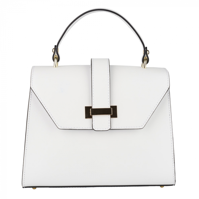 Geantă Fergie, din piele naturală alb, 8183 [2]