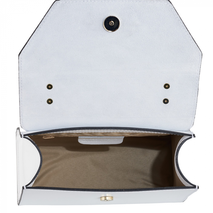 Geantă Fergie, din piele naturală alb, 8183 [5]