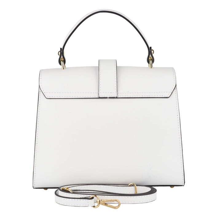 Geantă Fergie, din piele naturală alb, 8183 [3]