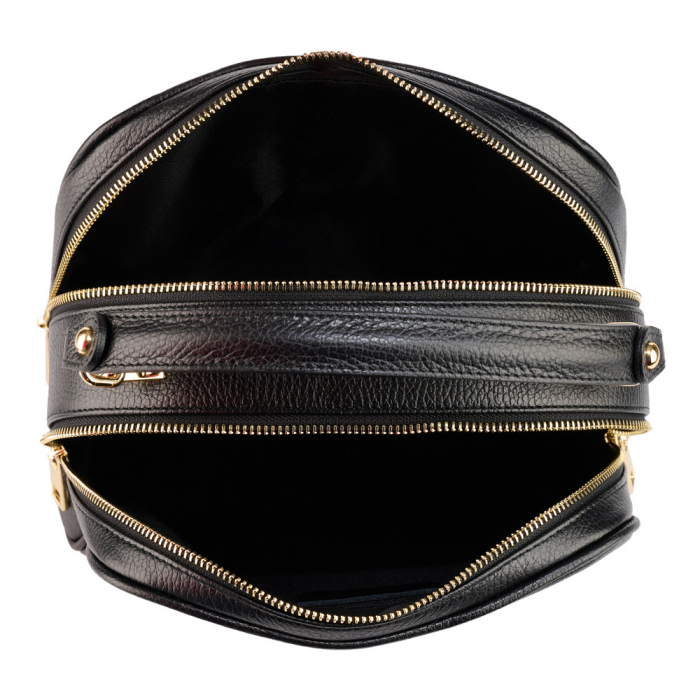 Geanta Frida, din piele naturala neagra ,8229 [5]