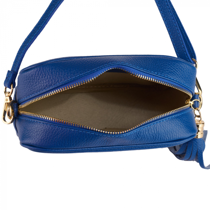 Geanta Gilda crossbody din piele naturala albastra 8110 [4]