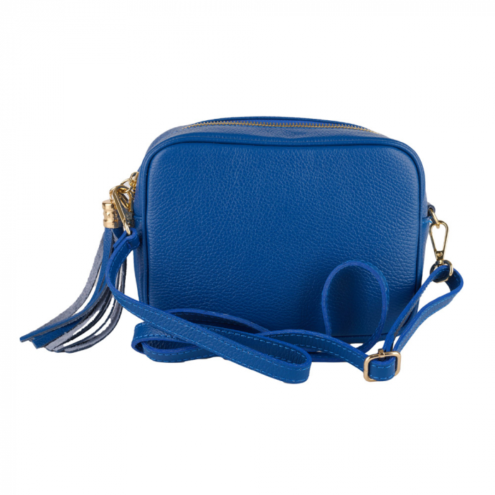 Geanta Gilda crossbody din piele naturala albastra 8110 [2]