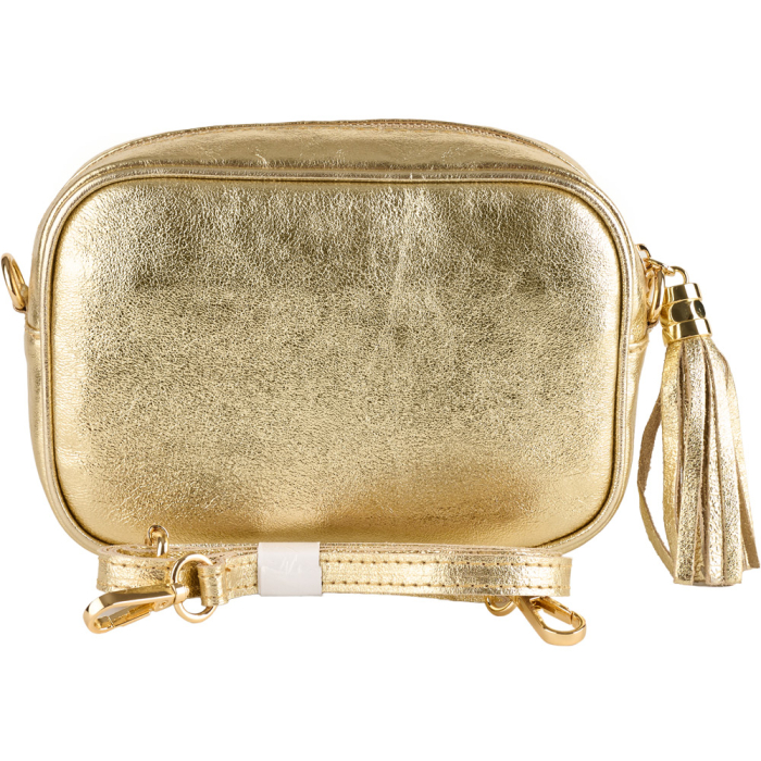 Geantă Gilda,crossbody din piele naturala auriu sidefat 8210 [3]