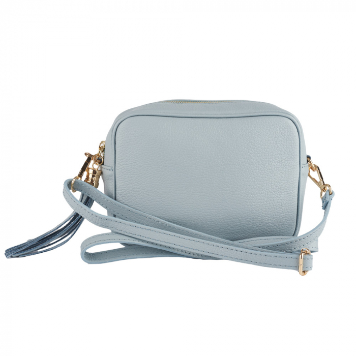 Geanta Gilda crossbody din piele naturala bleu celeste 8110 [2]