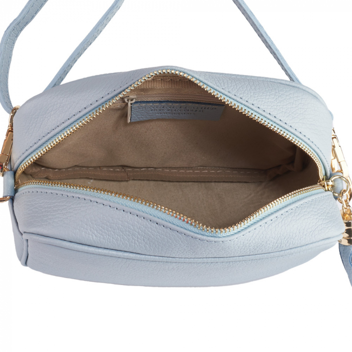 Geanta Gilda crossbody din piele naturala bleu celeste 8110 [4]