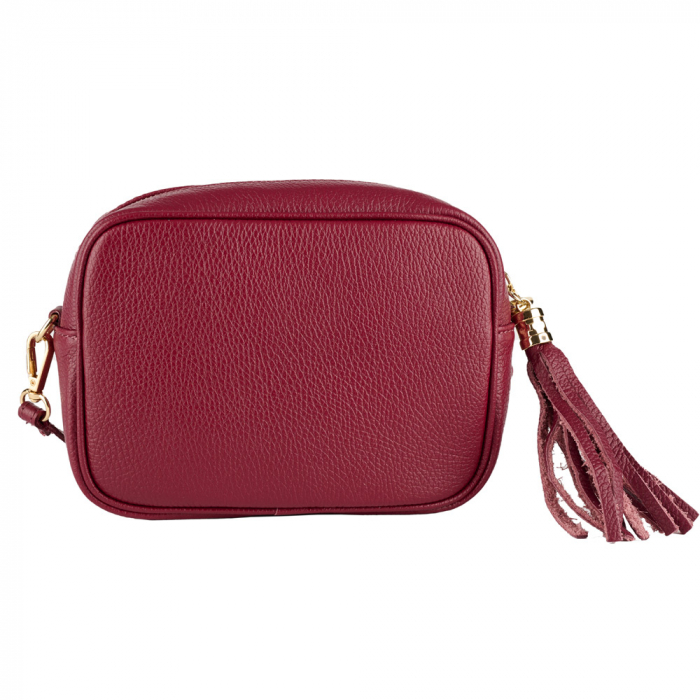 Geanta Gilda crossbody din piele naturala bordo 8110 [2]