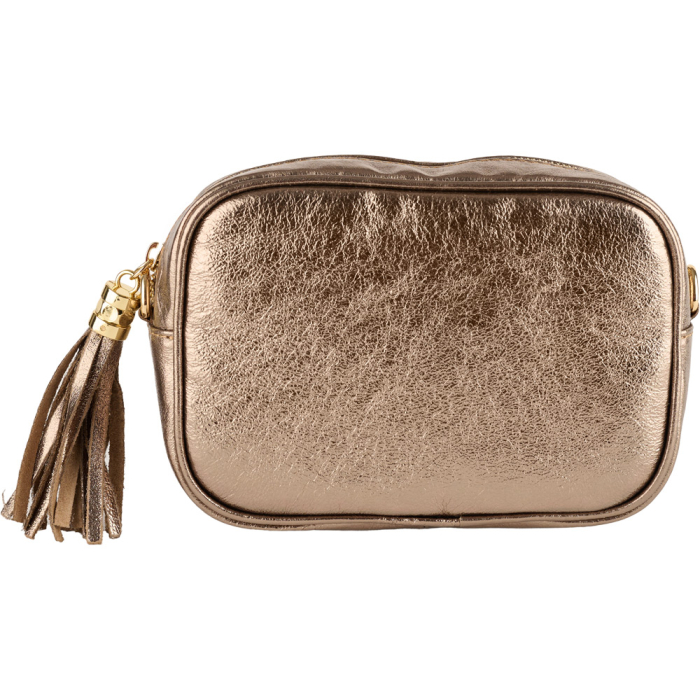 Geantă Gilda,crossbody din piele naturala bronz sidefat 8210 [2]