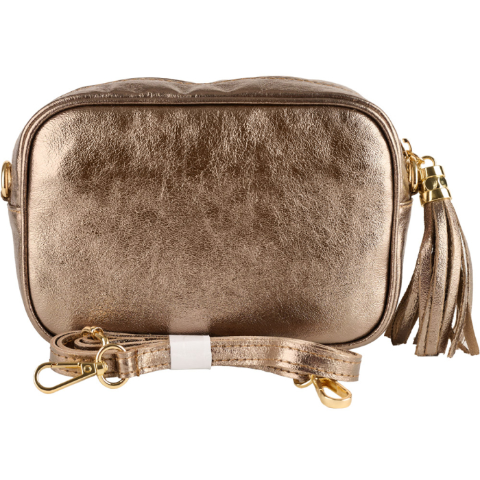 Geantă Gilda,crossbody din piele naturala bronz sidefat 8210 [3]