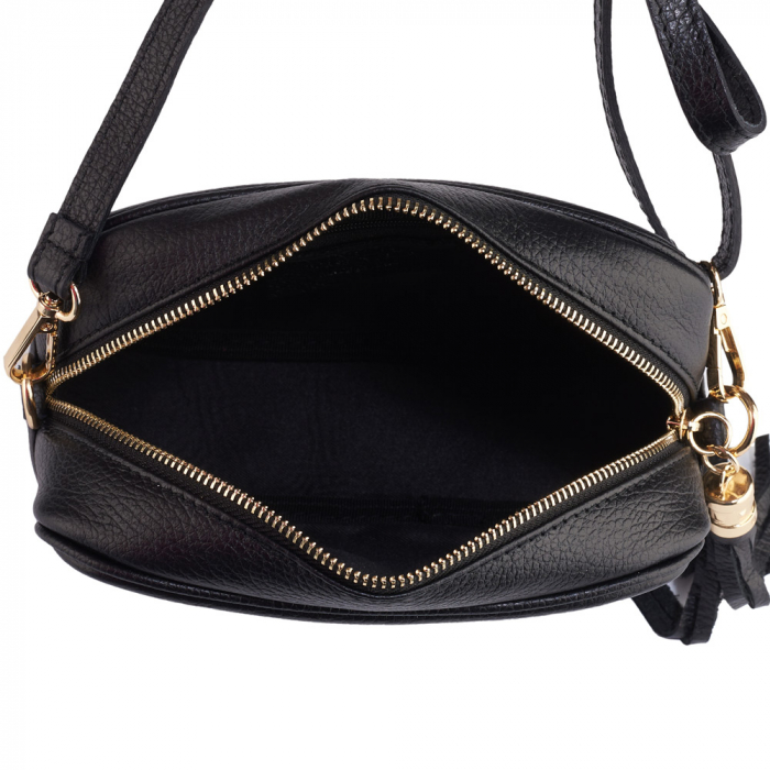 Geanta Gilda crossbody din piele naturala neagra 8110 [4]