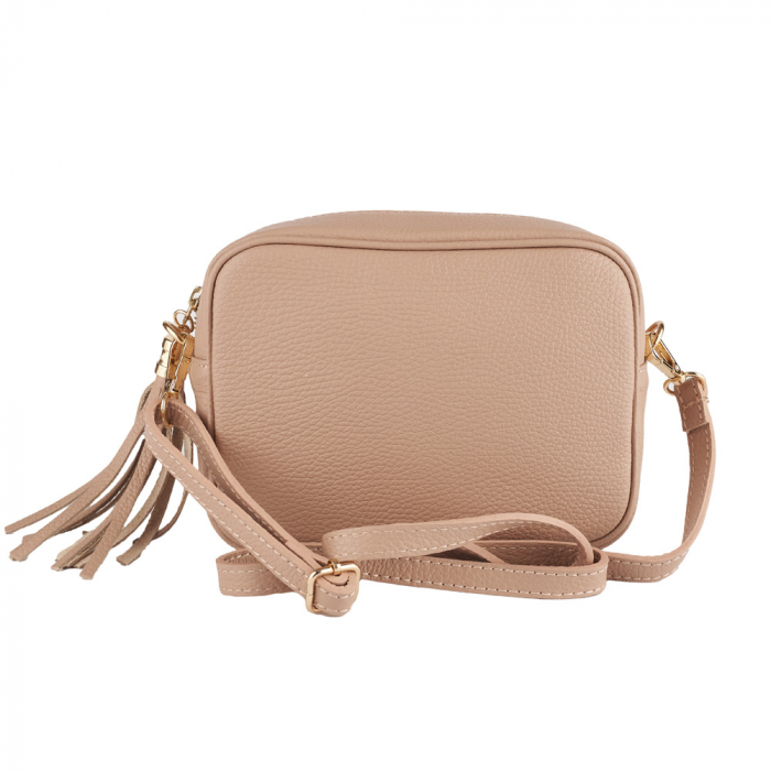 Geanta Gilda crossbody din piele naturala nude 8110 [2]