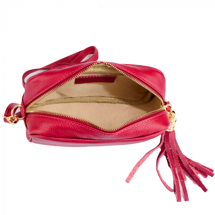 Geanta Gilda crossbody din piele naturala rosu 8210 [4]