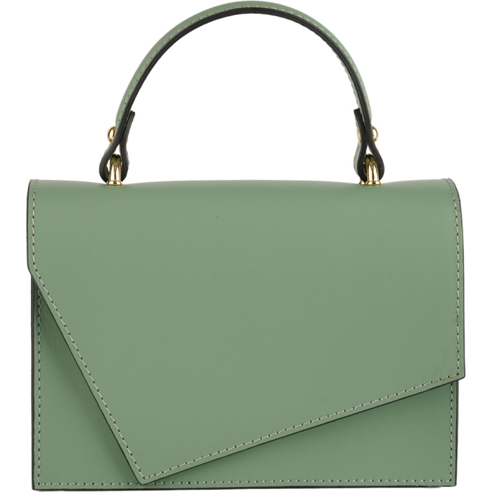 Geanta Grace,din piele 100% naturala verde menta, 8242 [2]