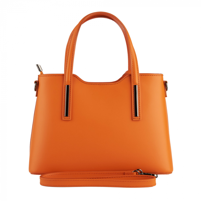 Geantă portocaliu din piele naturală 8021 [3]