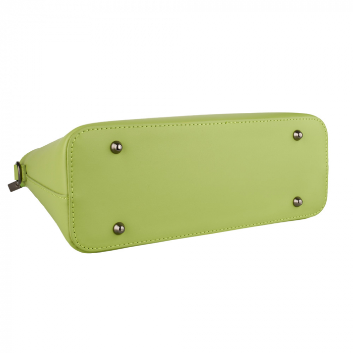 Geantă Graziela, verde pai din piele naturală 8021 [4]