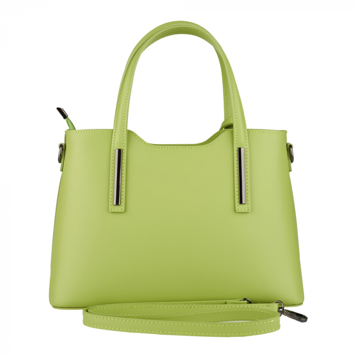 Geantă Graziela, verde pai din piele naturală 8021 [3]