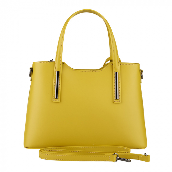 Geantă Graziela, galben deschis din piele naturală 8021 [3]
