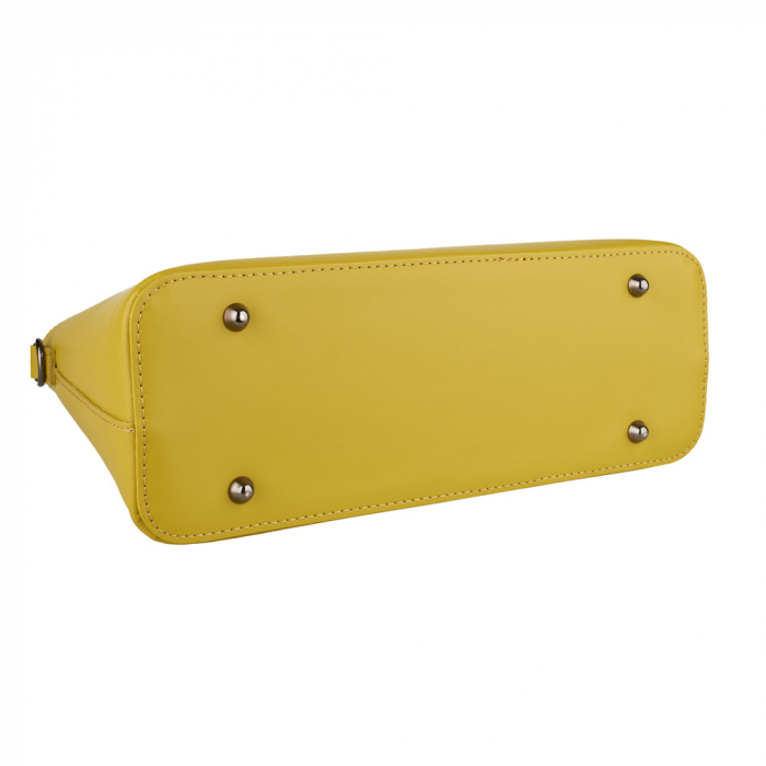 Geantă Graziela, galben deschis din piele naturală 8021 [4]