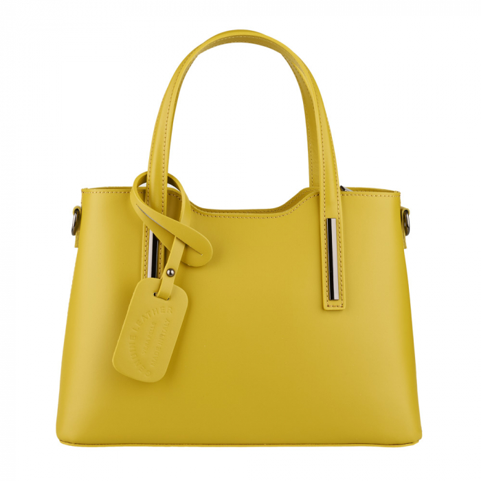 Geantă Graziela, galben deschis din piele naturală 8021 [2]