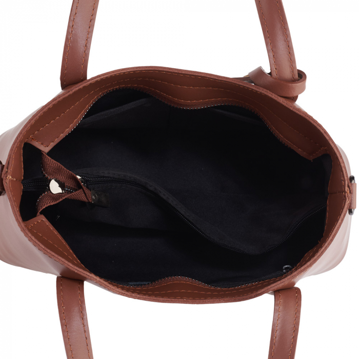 Geantă maro din piele naturală 8021 [5]