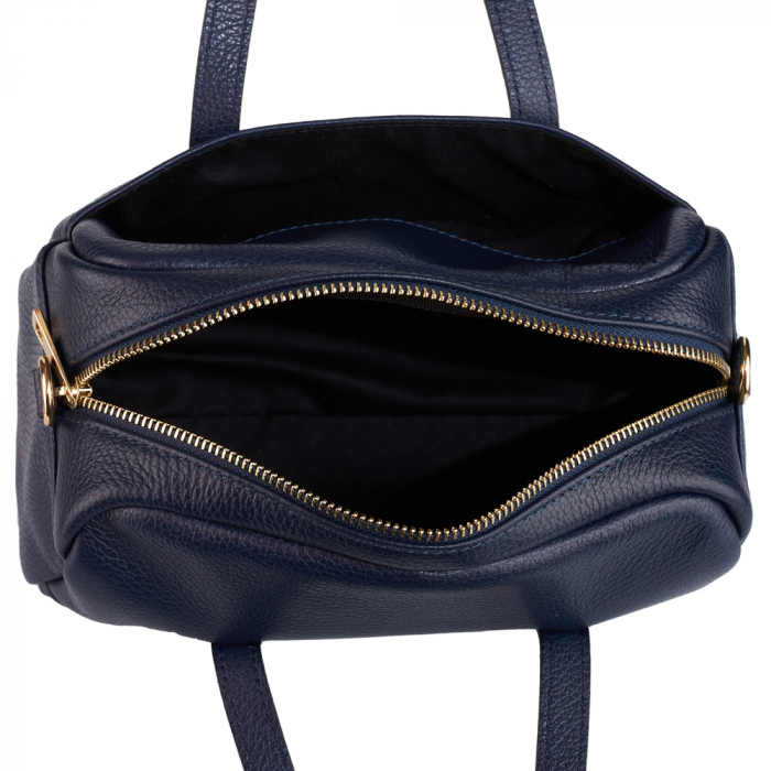 Geantă Harmony, din piele naturală bleumarin, 8188 [4]