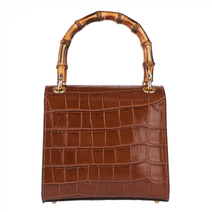 Geanta Hermosa,dinpiele naturala maro,8204 [3]