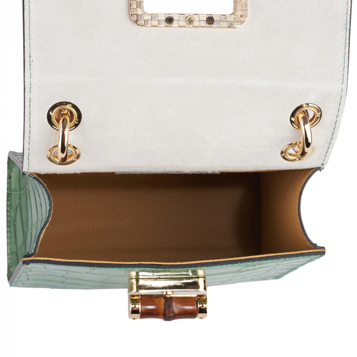 Geanta Hermosa,dinpiele naturala olive,8204 [4]