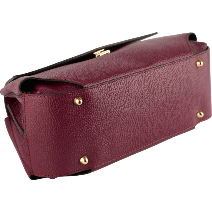 Geanta Imogen din piele 100% naturala,bordo,8243 [4]
