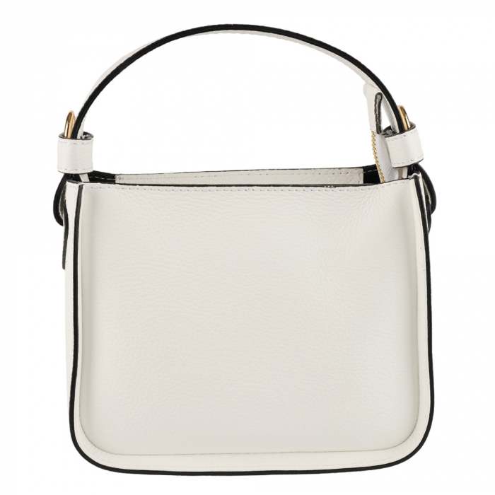 Geantă Indira, de mana ,de umar sau crossbody piele naturala alb 8225 [2]