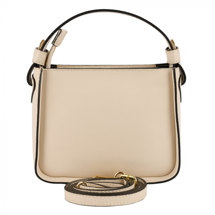 Geantă Indira, de mana ,de umar sau crossbody piele naturala crem 8225 [3]
