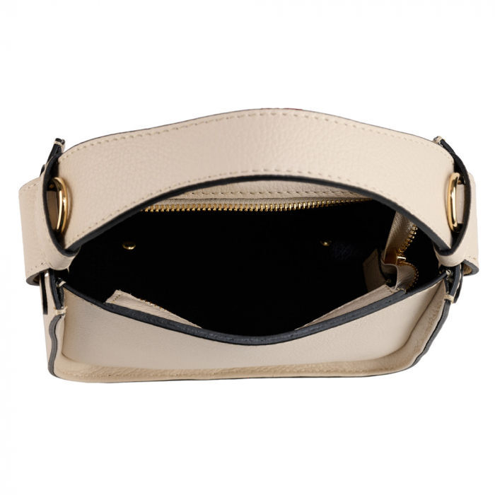 Geantă Indira, de mana ,de umar sau crossbody piele naturala crem 8225 [5]
