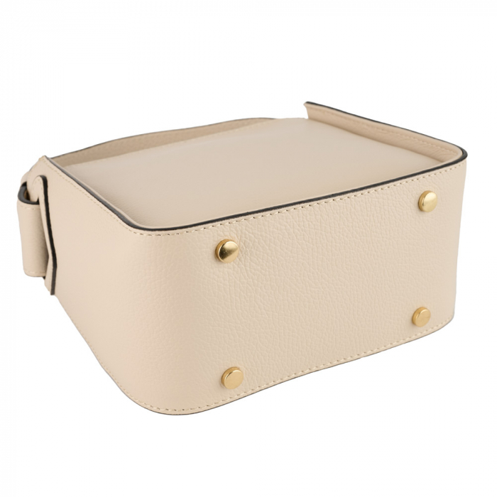 Geantă Indira, de mana ,de umar sau crossbody piele naturala crem 8225 [4]