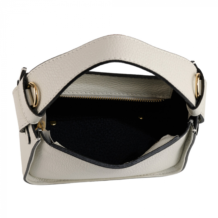 Geantă Indira, de mana ,de umar sau crossbody piele naturala gris deschis 8225 [5]