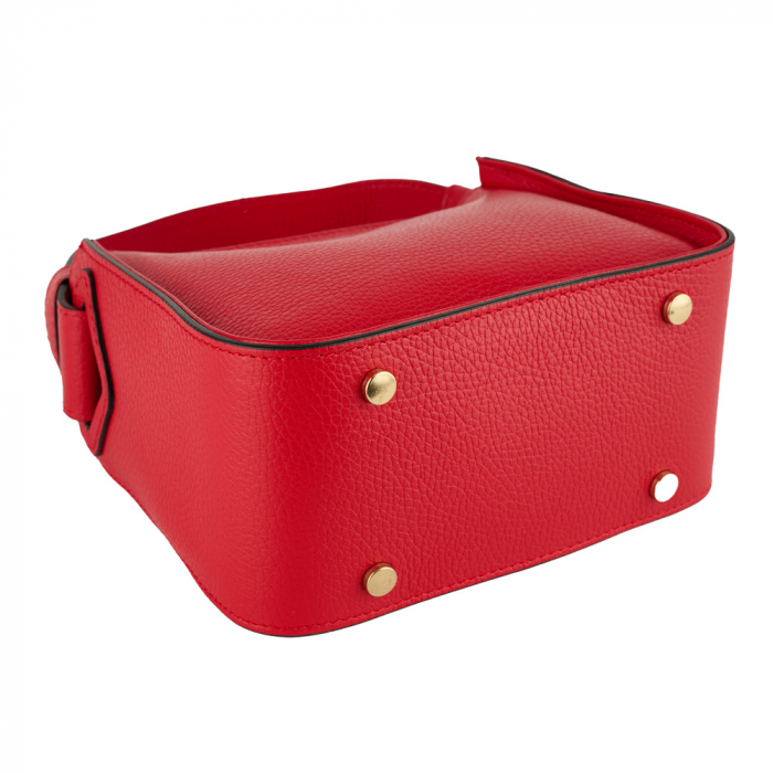 Geantă Indira, de mana ,de umar sau crossbody piele naturala rosie [4]