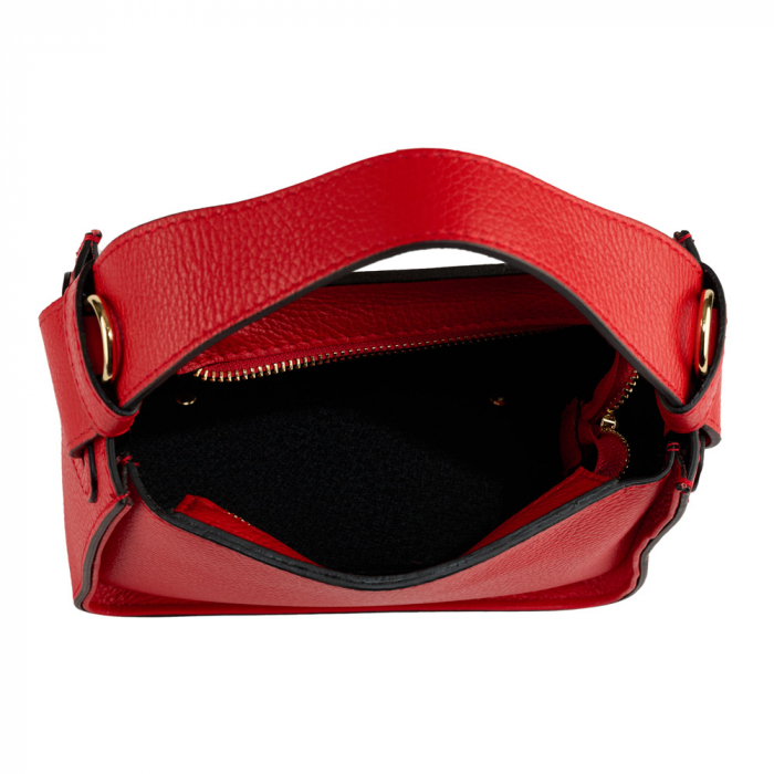 Geantă Indira, de mana ,de umar sau crossbody piele naturala rosie [5]