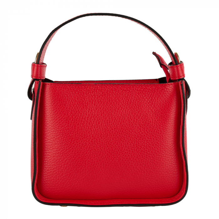 Geantă Indira, de mana ,de umar sau crossbody piele naturala rosie [2]