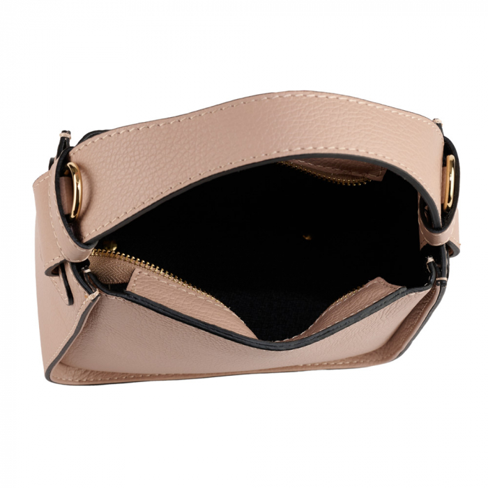 Geantă Indira, de mana ,de umar sau crossbody piele naturala roz cipria 8225 [4]
