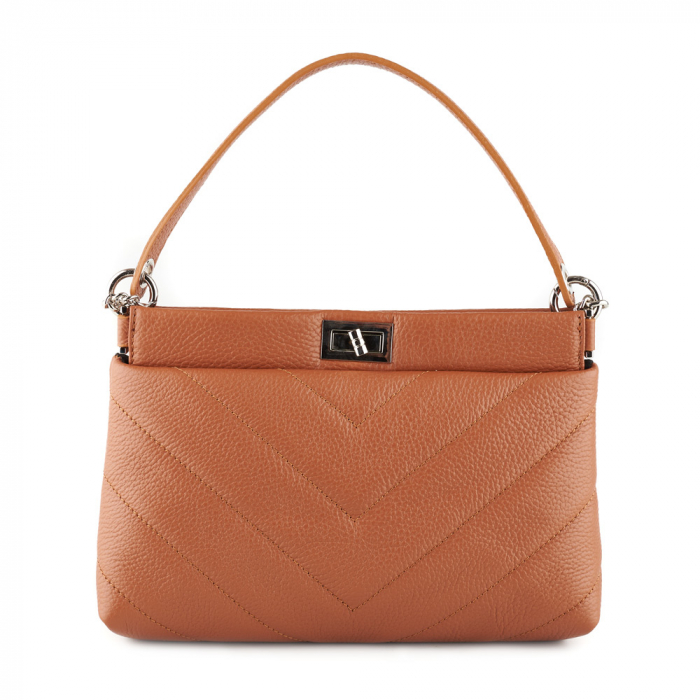 Geanta Inna, coniac din piele naturala 8122 [2]