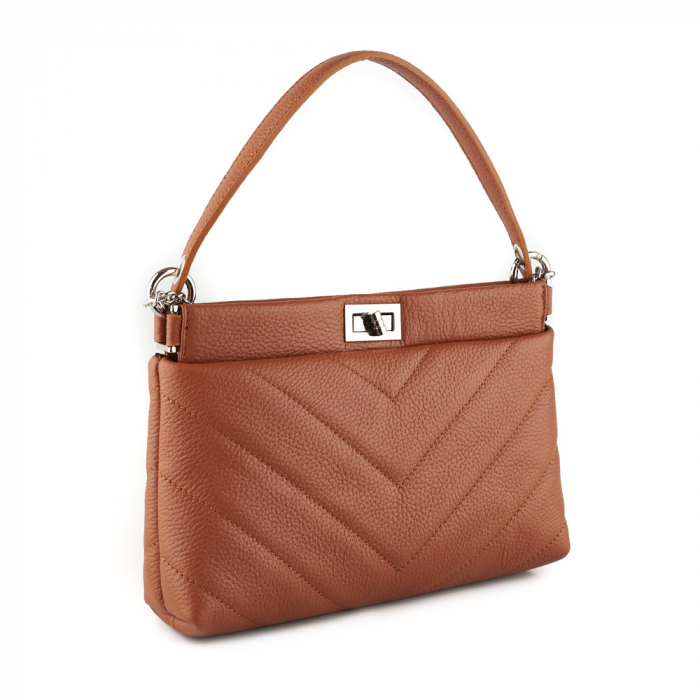 Geanta Inna, coniac din piele naturala 8122 [1]