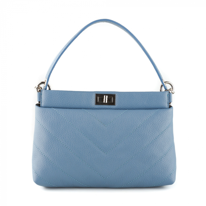 Geanta Inna, albastru deschis din piele naturala 8122 [2]