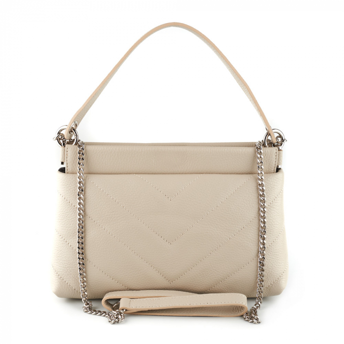 Geanta Inna, crem din piele naturala 8122 [3]