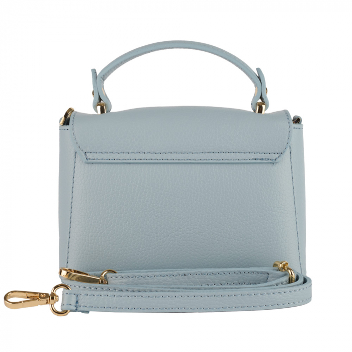 Geanta Irene,de mana sau tip crossbody din piele naturala bleu 8212 [3]
