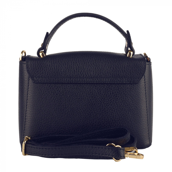 Geanta Irene,de mana sau tip crossbody din piele naturala bleumarin 8212 [3]