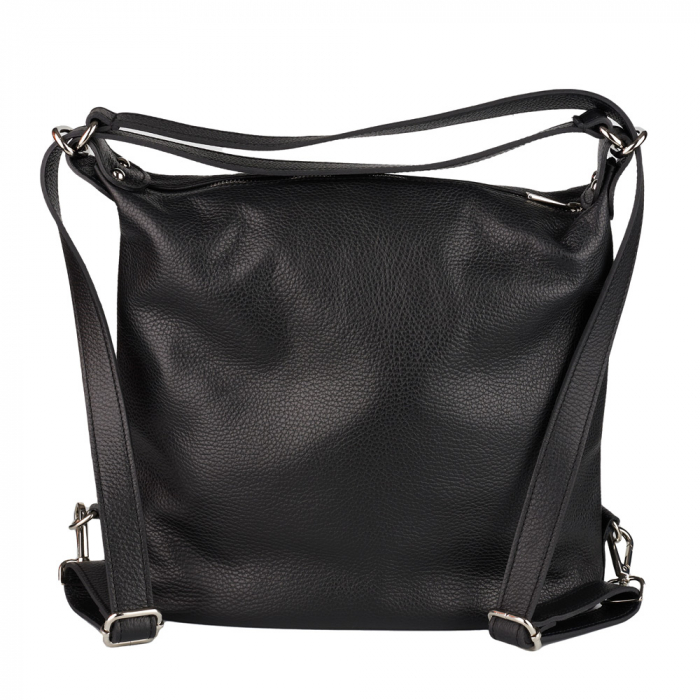 Geantă Jackie, tip rucsac bleumarin din piele naturală moale 8190 [3]