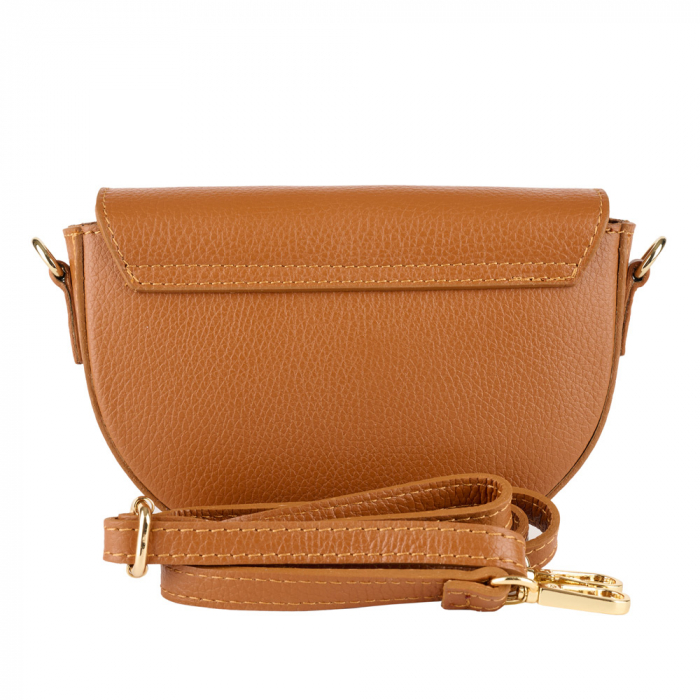 Geanta June,de mana sau tip crossbody din piele naturala coniac 8224 [3]