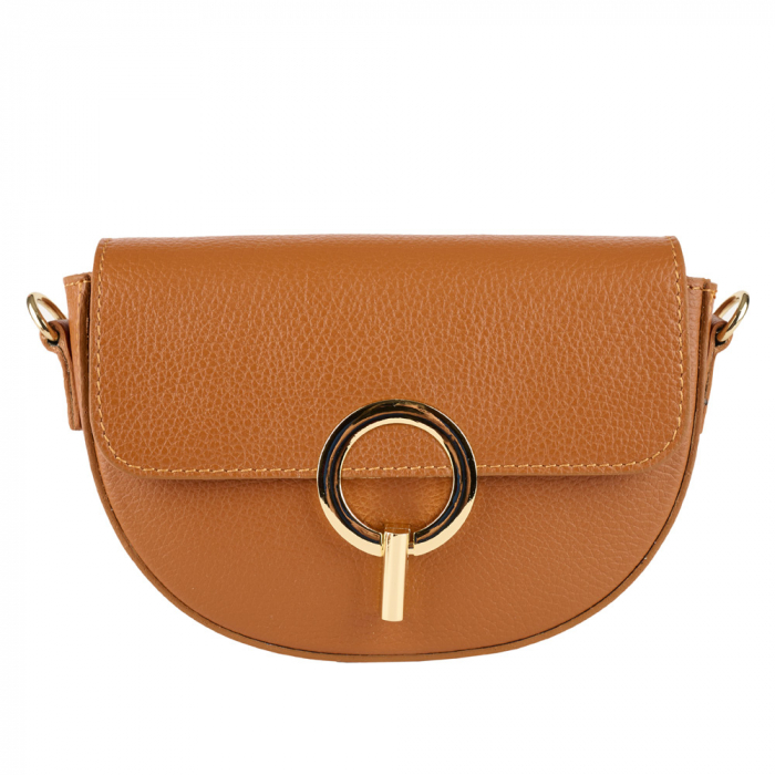 Geanta June,de mana sau tip crossbody din piele naturala coniac 8224 [2]