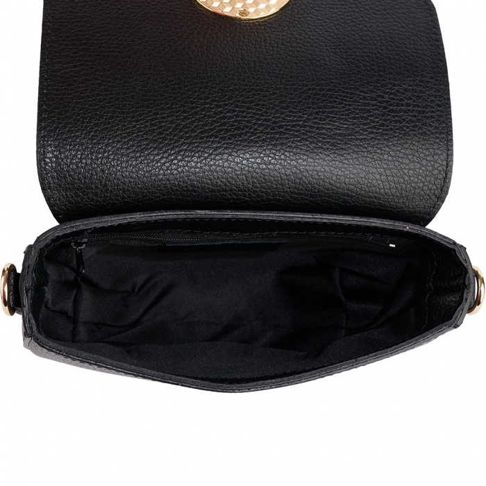 Geanta June,de mana sau tip crossbody din piele naturala negru 8224 [5]